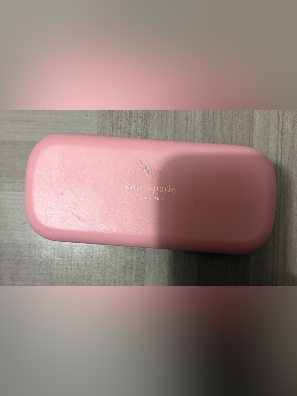Kate Spade Sunglass Eyeglass Pink and Dark Green Case.